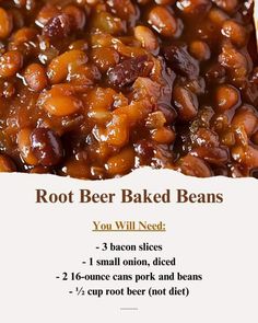 a recipe for root beer baked beans