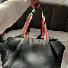 Gucci Web Carry On Duffle Bag Gg Canvas Large In Black Gently Used. Looks Brand New In Mint Condition Size: 19.5"W X 13"H X 10"D 9" Handle Drop Carry On Duffle Bag, Bags Gucci, Gucci Bags, Travel Bags, Mint Condition, Carry On, Duffle Bag, Bag Lady, Mint