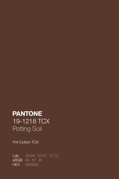 pantone's 91 - 1218 tcx potting soil