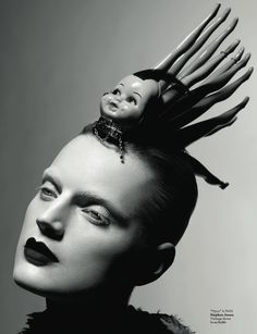 Guinevere Van Seenus Guinevere Van Seenus, Stephen Jones, Foto Art, Doll Parts, Headdress, Wearable Art, Fascinator, A Black, Headpiece