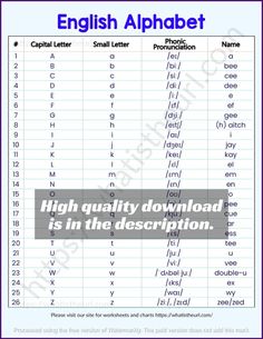 english alphabet worksheet with capital and lowercase letters, including the capital letter