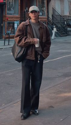 Model Off Duty Men Style, Mens Wool Trousers Outfit, Mens Seattle Fashion, Asian Men Winter Fashion, Casual Winter Outfits Men Street Style, Berlin Mens Fashion, Man Date Outfit, Elevated Minimalist Fashion, Mocha Outfit Men