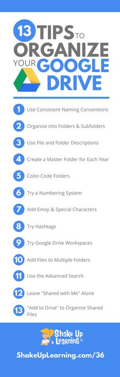 the ultimate guide to organize your google drive for students and parents, including tips on how to