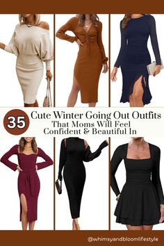 Winter Outfits For Moms, Winter Going Out Outfits, Outfits For Moms, Holiday Clothing, Out Outfits, Easy Winter Outfit, Clothing Trends, Trendy Fall Outfits, Stylish Boots