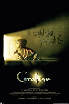 a movie poster for the film coraline