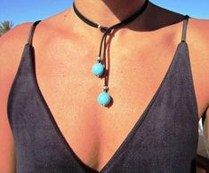 turquoise leather necklace, lariat necklace, y shapped necklace, turquoise jewelry, y silver necklace, bohemian jewelry, silver necklace Leather Silver Bracelet, Turquoise Choker, Blue Stone Necklace, Silver Turquoise Jewelry, Dainty Diamond Necklace, Wrap Necklaces, Turquoise Leather, Silver Jewelry Necklace, Necklace Turquoise