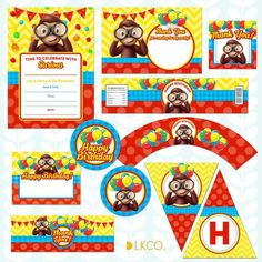 monkey birthday party package with free printables