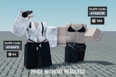 a couple of bags that are sitting next to each other on the ground with text reading price without headlesss