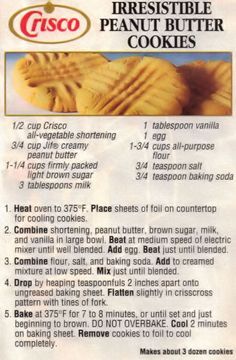 the recipe for irresistible peanut butter cookies is shown in an email form, with instructions to make