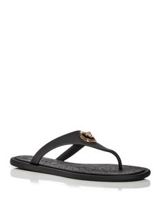 Versace Women's Medusa Thong Sandals Luxury T-strap Beach Sandals, Designer Toe Post Sandals For Beach, Thong Sandals, Black Sandals, Versace, Shoes Sandals, Pick Up, In Store, Buy Online