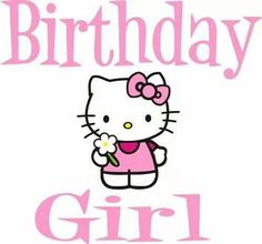 a hello kitty birthday card with the words girl