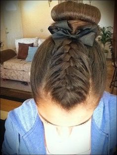 Gymnastics hair Dance Competition Hair, Makeup Skills, Cheerleading Hairstyles