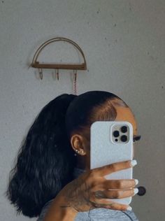 Ponytail Outfit Fall, Pom Pom Ponytail Black Women, Short Curly Ponytail Weave, Hair Motivation, Protective Hair, Birthday Hairstyles, Natural Hairstyle, Baddie Tips