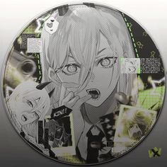 an image of a plate with anime characters on it