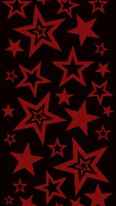 red and black stars on a black background