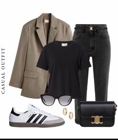 Adidas Outfit Women, Ideas De Outfits, Trainers Outfit, Stylish Work Attire, Adidas Outfit