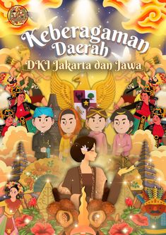 Poster Keberagaman Daerah Indonesia | Kelompo Poster Agama, Seni Mural, Mind Map Design, Desain Buklet, Kartu Valentine, Indonesian Art, Digital Art Poster