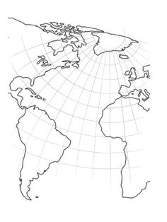 the world map is shown in black and white, with an outline of the earth