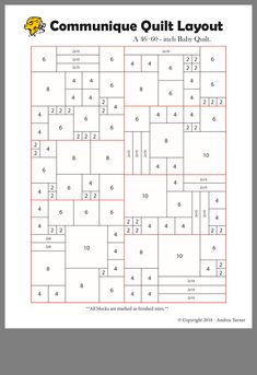 an image of a printable quilt layout