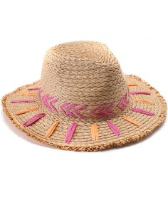 in stock Vince Camuto Hat, Trendy Embroidered Beach Hat, Casual Embroidered Beach Hats, Casual Embroidered Hats For The Beach, Casual Wide Brim Embroidered Hats, Casual Wide Brim Hats With Embroidery, Embroidered Beach Cap, Embroidered Beach Hats, Straw Hat Crafts