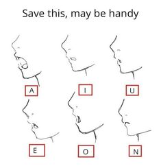 four different faces with the words save this, may be handy in red and white