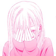 a girl covering her face with both hands