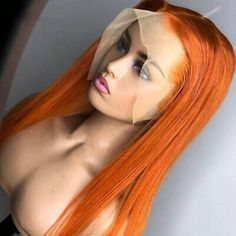 26" Orange Ginger Straight Wig Lace Front Wigs Glueless Synthetic Cosplay Wigs | eBay Straight Lace Front Wig, Virgin Hair Wigs, Brazilian Remy Hair, Human Virgin Hair, Straight Lace Front Wigs, Hair Quality, Brazilian Human Hair, Real Human Hair, Straight Wig