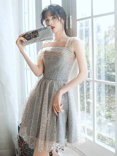 Gray Bridesmaids dress,one shoulder evening dress , new style, socialite birthday dress,stylish party dressMaterial:tulleColor:as picture or custom colorNeckline:one shoulderBack details:bandageStyle:cuteDress type:A-line<p>Feature:sequin</p><br/><p>Customized service and Rush order are available.</p><br/><p>This dress could be custom made, there are no extra cost to do custom size and color.</p><br/><p>Please leave your phone number fo Gray Bridesmaids, One Shoulder Evening Dress, Sparkle Shorts, Grey Bridesmaids, Dress Stylish, Grey Bridesmaid Dresses, Dress One Shoulder, Short Party Dress, Stylish Party