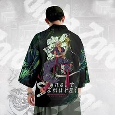 Pump up your streetwear with our new Kimono x Irezumi design. Made truly for the Modern Warriors. 👹 Premium Polyester Material👹 Conventional Thickness👹 Summer Kimono 👹 High-Quality Print Design 👹 Unisex 👹 Inner shirt not included 👹 Head-Turner Guaranteed Black Harajuku Shirt With Graphic Print, Harajuku Graphic Design Shirt For Streetwear, Harajuku Style Graphic Shirt For Streetwear, Harajuku Style Printed Tops For Streetwear, Green Harajuku Streetwear Tops, Green Harajuku Top For Streetwear, Green Printed Shirt For Streetwear, Black Harajuku Shirt With Anime Print, Harajuku Style Black Shirt With Anime Print