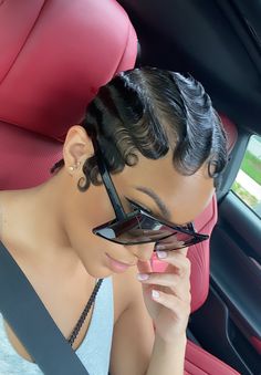 Black Hair Waves Short, Waves Hair Girl, Waves On Black Women, Finger Waves Short Hair Black Women, Finger Waves Short Hair Pixie Cuts, Fingerwaves For Black Women, Finger Waves Long Hair, Finger Waves For Black Women, 8 Inch Hair