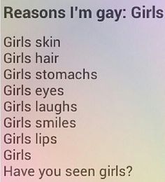 the text reads, i'm gay girls