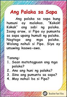 an english card with the words angg palaka sa sapa