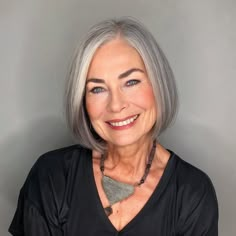 Gray Bob Hairstyles Over 50, Gray Hair Bob, Bob No Bangs, Bob Hairstyles Over 50, Gray Bob Hairstyles, Grey Bob Hairstyles