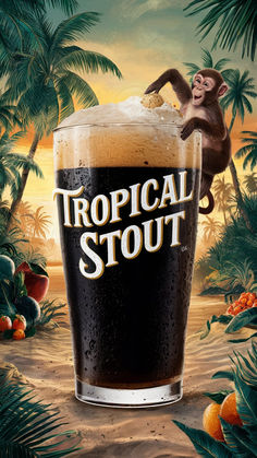 These are a fun twist on traditional stouts that incorporate juicy, fruity flavors.

The base of a tropical stout is still a rich, dark stout with roasted coffee and chocolate notes. But brewers add extra dimensions by infusing these stouts with tropical fruits or extracts.

Common additions include mango, pineapple, coconut, passionfruit, guava, and banana. The result is a brew that starts off roasty and creamy upfront, then finishes with a bright pop of fruitiness.