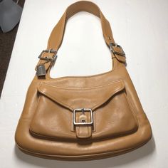 In Good Condition Coach Tan Handbag- Some Small Black Marks On Front As Shown Sku 4850 Tan Handbags, Bags Coach, Coach Handbags, Coach Bags, Bag Lady, Handbags, Women Shopping, Black, Color