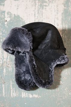 Shearling Sheepskin Trooper Hat by Overland Sheepskin Co. (style 55338) Sheepskin Hats With Ear Flaps For Outdoor, Sheepskin Hat With Faux Fur Lining And Ear Flaps, Sheepskin Outdoor Hat With Ear Flaps, Leather Hats With Faux Fur Lining And Ear Flaps, Shearling Hat With Faux Fur Lining And Ear Flaps, Winter Windproof Leather Hat, Winter Leather Windproof Hat, Winter Sheepskin Hats With Plush Lining, Trooper Hat