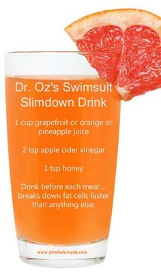 Dr.Oz breakdown fat burner Applecidervinegar Benefits, Weight Drinks, Grapefruit Drink, Vicks Vapor Rub, Herbalife Tea, Vicks Vapor, Slim Down Drink, Vapor Rub, Diet Drinks