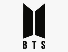 the bts logo is shown in black and white, with an open door at the bottom