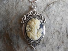 For sale are beautiful flawless (victorian woman with butterfly) cameo pendant necklaces!!!! Gorgeous!!! They are offered at a reasonable price, make perfect gifts, and are wonderful quality!!!!  The cameo is set in an ornate tibetan silver setting, and the chain is 22" .925 silver plated 1.2mm snake chain, with a lobster claw clasp!!!!  I make several varieties, colors, styles and matching sets!!!!  I will be glad to do special requests or matching pendant, cuff bracelet and/or brooch if you do Woman With Butterfly, Cameo Pendant Necklace, Victorian Women, Cameo Pendant, Snake Chain, Lobster Claw, Matching Sets, Pendant Necklaces, Cuff Bracelet