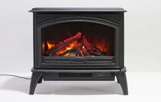 StarWood Fireplaces - Amantii E-50 Cast Iron Freestand Electric Fireplace - Standing Electric Fireplace, Electric Stove Fireplace, Free Standing Electric Fireplace, Corner Electric Fireplace, Heat Vents, Colors Of Fire, Birch Logs, Heater Fan, Real Fire