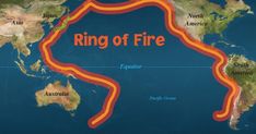 the ring of fire is shown in this map