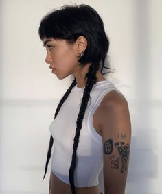 Jellyfish Haircut, Hair Rat, Tail Braids, Rat Tail, Mullet Hairstyle, Hair Inspo Color