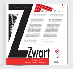 a magazine with an image of a man's face and the title zwartt