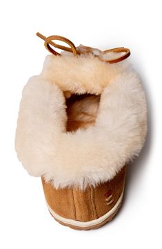 Plush genuine-shearling trim and lining bring ultimate comfort and warmth to this sheepskin slipper set on a grippy rubber sole for indoor-and-outdoor wear. Leather and genuine-shearling (Dominican Republic) upper/genuine-shearling lining/rubber sole Imported Indoor Slippers With Faux Fur Lining And Round Toe, Winter Sheepskin Slippers With Faux Fur Lining, Shearling Slippers With Faux Fur Lining And Round Toe, Shearling Slippers With Rubber Sole And Closed Toe, Cozy Indoor Suede Slippers, Winter Sheepskin Slippers With Suede Lining, Casual Sheepskin Indoor Slippers, Casual Indoor Sheepskin Slippers, Suede Lined Indoor Slippers With Round Toe