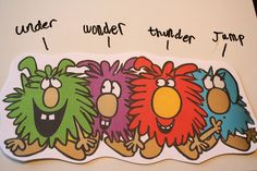 an image of three cartoon characters with words under thunder jamp written on the side