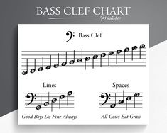 the bass clef chart for bass clef