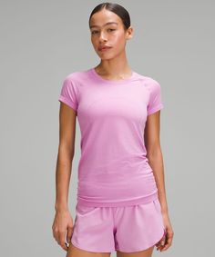 Short Sleeve Swiftly Tech, Lululemon Pink Swiftly Tech, Wishlist Clothes, Lululemon Swiftly Tech Short Sleeve, Summer Wishlist, Swiftly Tech Short Sleeve, Lululemon Swiftly Tech, Lululemon Swiftly, Short Sleeve Shirt Women