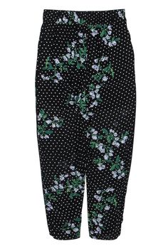 Florals and polka dots, oh my! You get the best of both worlds with these bold pants from Ganni! Made with beautiful blue flowers over a dash of dots, these statement stunners are perfect for fashionistas who love to mix prints. Great for springtime! Whether you’re grabbing brunch downtown or off to a backyard soiree, style these with a ruffled blouse and woven wedges and you’ll be good to go! Size 2 (EU 34) 100% Viscose Pull on w/ elastic waistband Lined shorts Skinny silhouette Open pockets on Polka Dot Long Pants For Spring, Spring Polka Dot Long Pants, Beautiful Blue Flowers, Black Floral Print, Buy Shoes Online, Polka Dot Design, Mixing Prints, Touch Up, Beautiful Blue