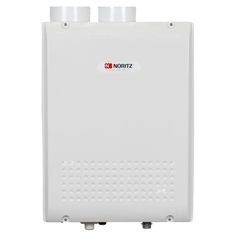 Revolutionize your hot water experience right now!Long waits and cold showers will not be your problem with the Noritz NRC98-DV-LP tankless water heater. With a flow rate that ranges from 0.5 GPM to 9.8 GPM, you'll experience a virtually continuous supply of hot water. Aside from that, this water heater is fueled by liquid propane and its heat exchanger is made from commercial-grade copper, making it extra thicker compared to standard models.Worrying about too much gas consumption? That is not gonna happen with the NRC98-DV-LP heater.  This water heater’s gas consumption ranges from 16,000 to 180,000 BTUh making it energy efficient. The wide range allows the tankless water heater to adjust its gas consumption based on the hot water demand. But that’s not all, this gas tankless water heater Tankless Water Heater Gas, Cold Showers, Exhaust Vent, Commercial Bathroom Sinks, Tub Shower Doors, Cold Shower, Pvc Fittings, Kitchen Soap Dispenser, Utility Sink