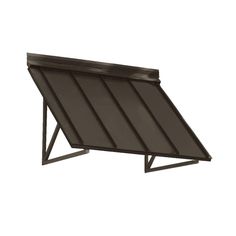 a black awning on top of a metal stand